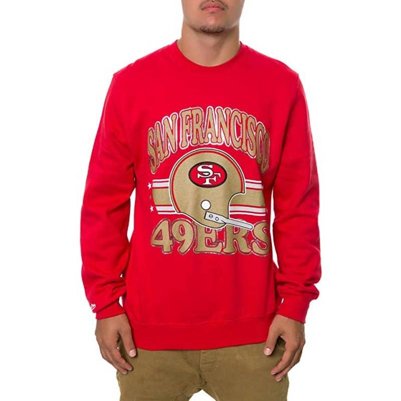 San Francisco 49ers Mitchell & Ness All Over Print Crew Pullover