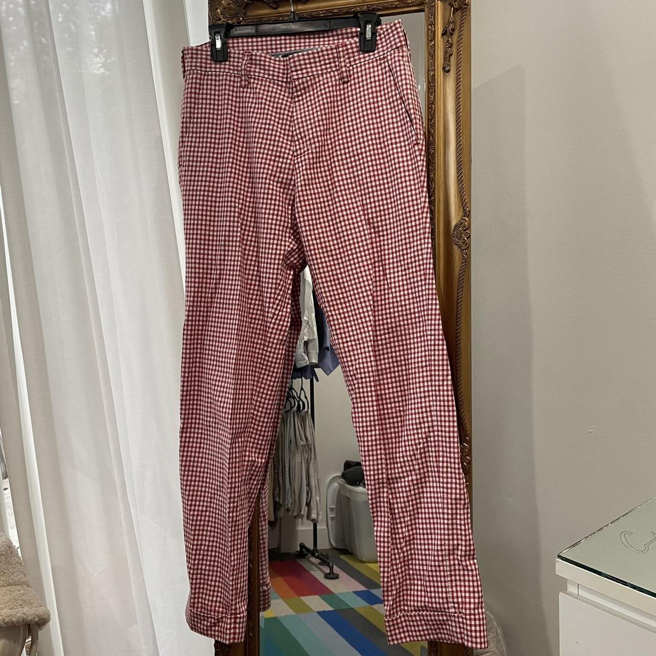 Haggar Men's Red and White Trousers (2)
