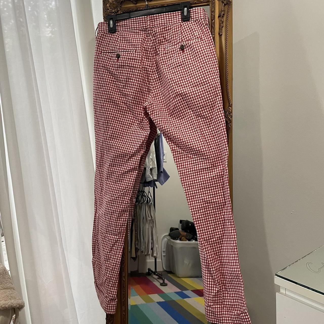 Haggar Men's Red and White Trousers (3)
