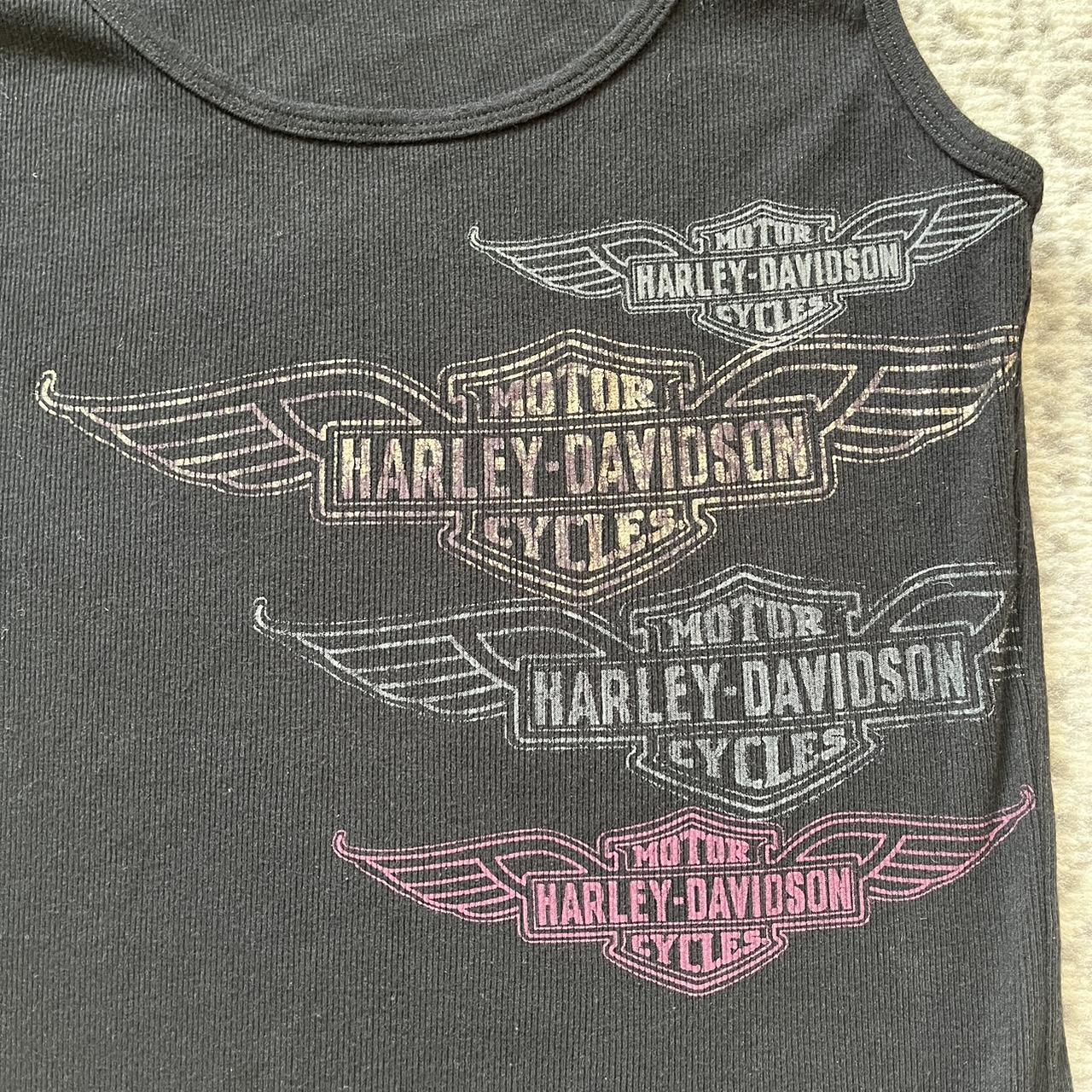 Harley Davidson Women's Black and Pink Vest (2)