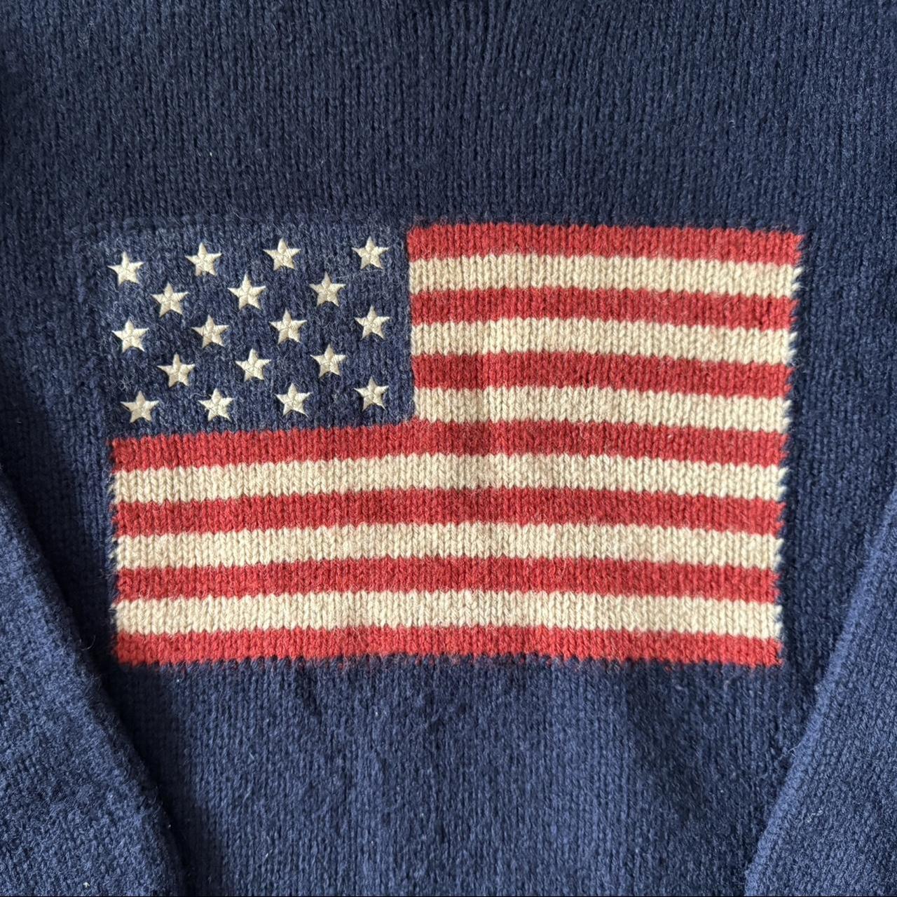 100% Wool American Flag Sweater 🤍Resembles the... - Depop