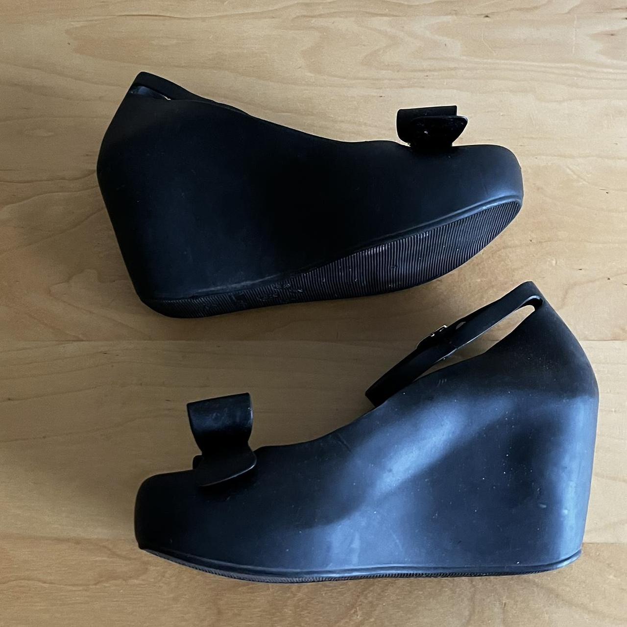 Melissa Toffee Apple Wedges with Bow in Black. Shoes... Depop