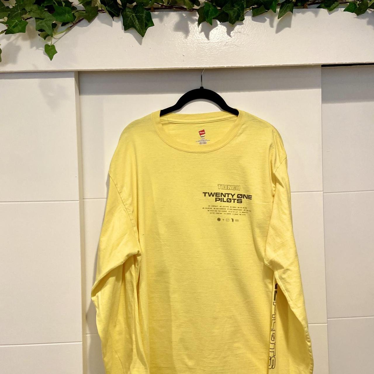 Twenty One Pilots Men's Yellow Shirt | Depop