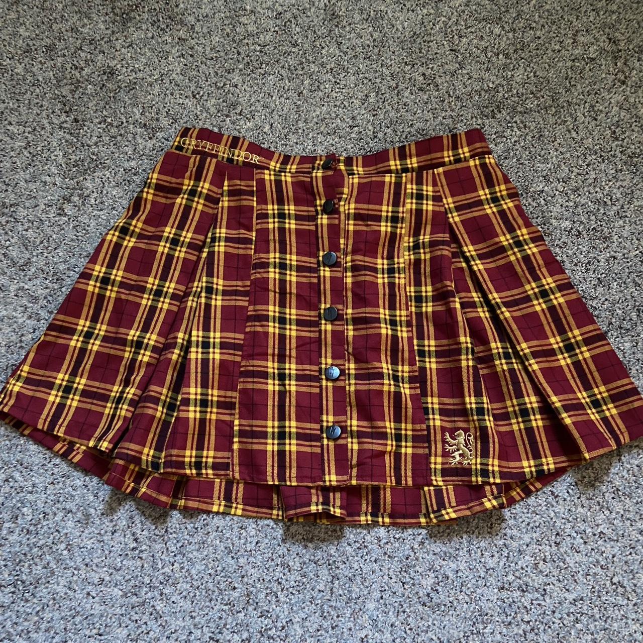 gryffindor harry potter plaid skirt large from hot... Depop