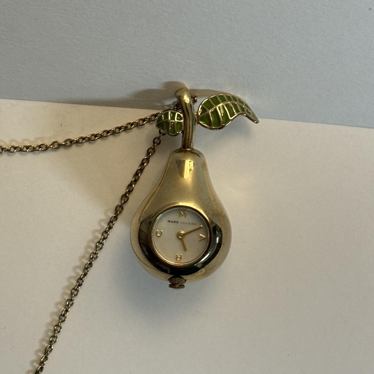 marc jacobs pear watch 洋梨 時計 ネックレス 懐中時計 MARC JACOBS Pear Pocket Watch Necklace with Pendant Women's