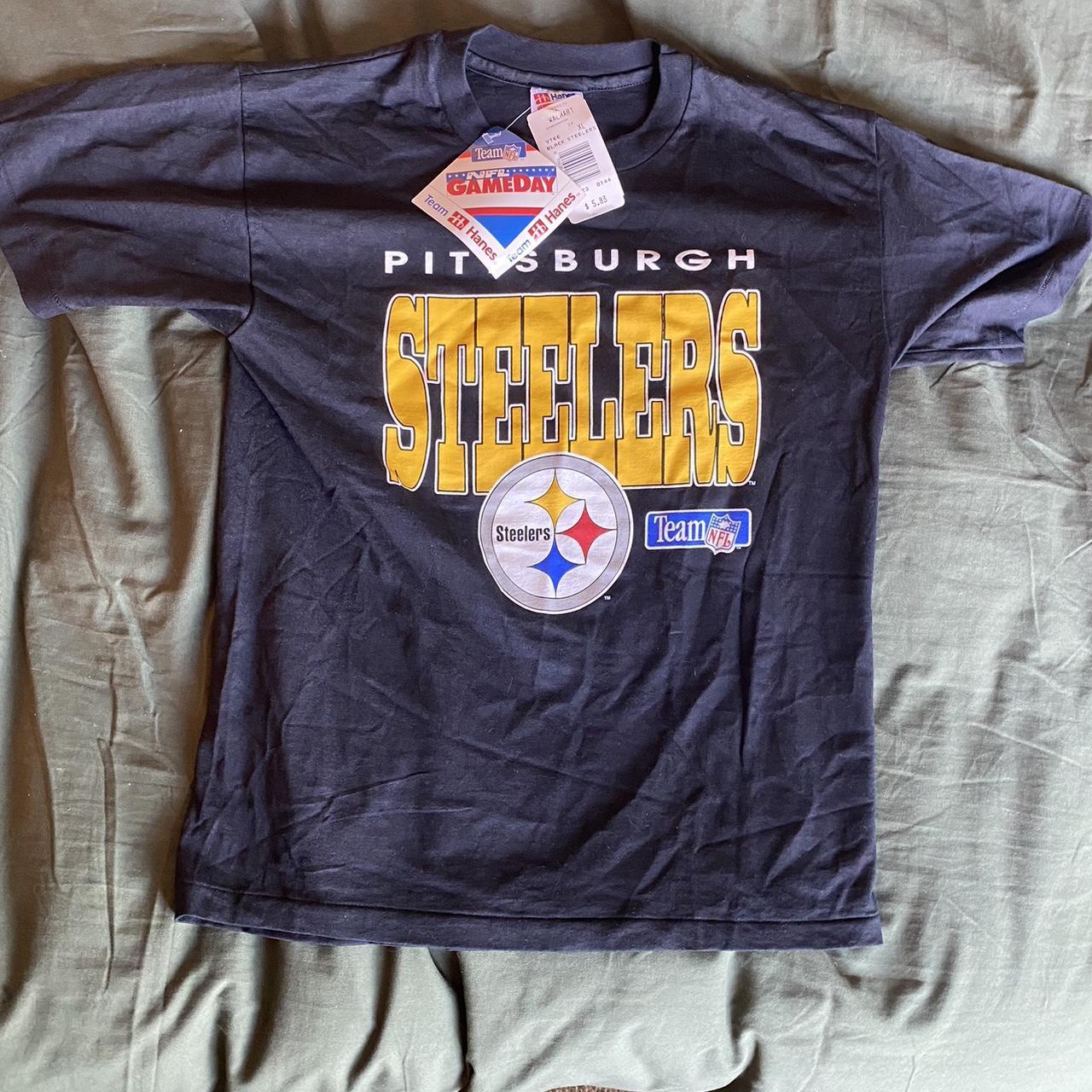 Vintage 90s Pittsburgh Steelers Tee Shirt Black Football