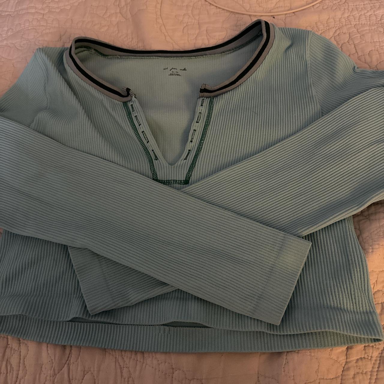 Urban outfitters Blue long sleeve lounge top size XL - Depop