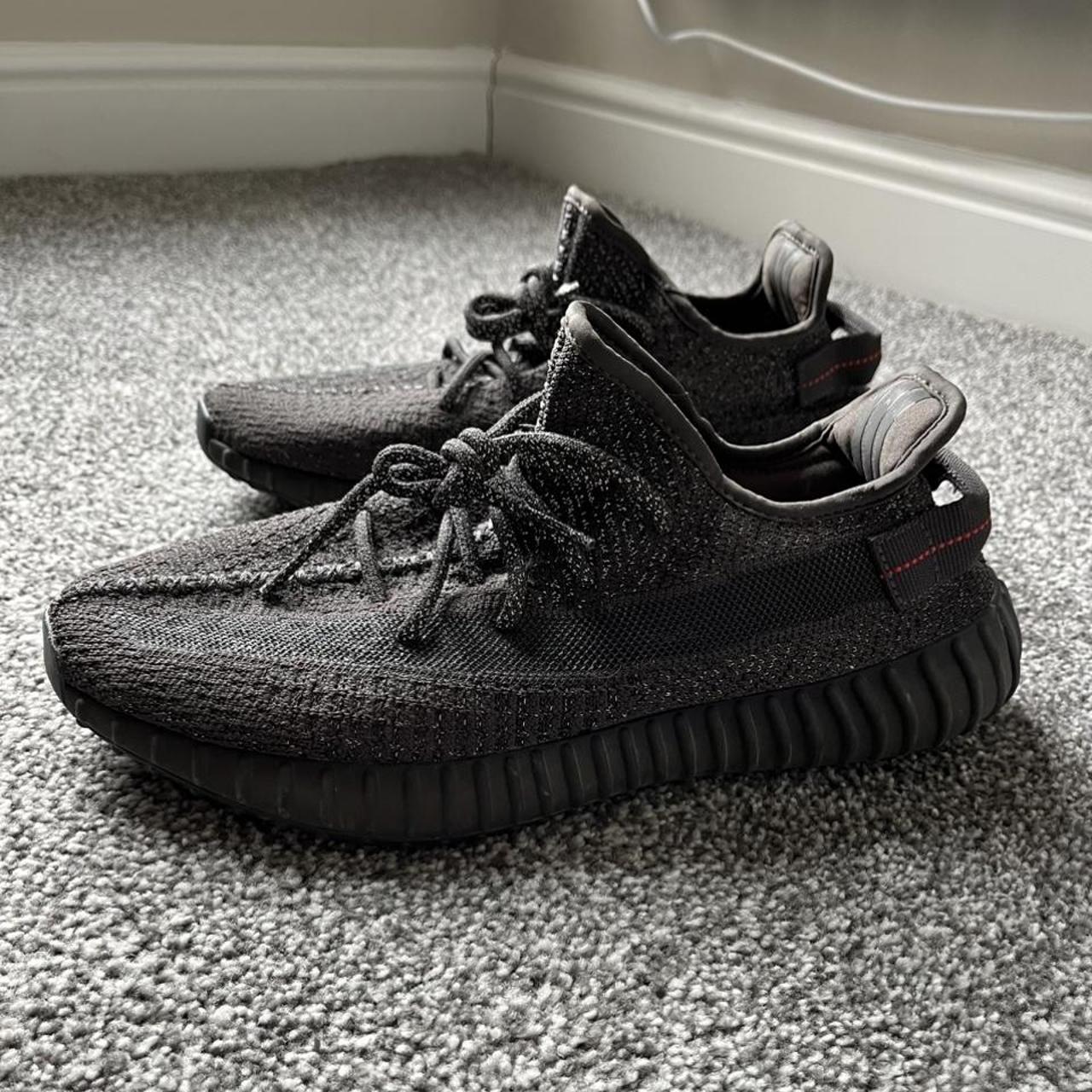 Men’s black Yeezy worn once bought wrong size - Depop