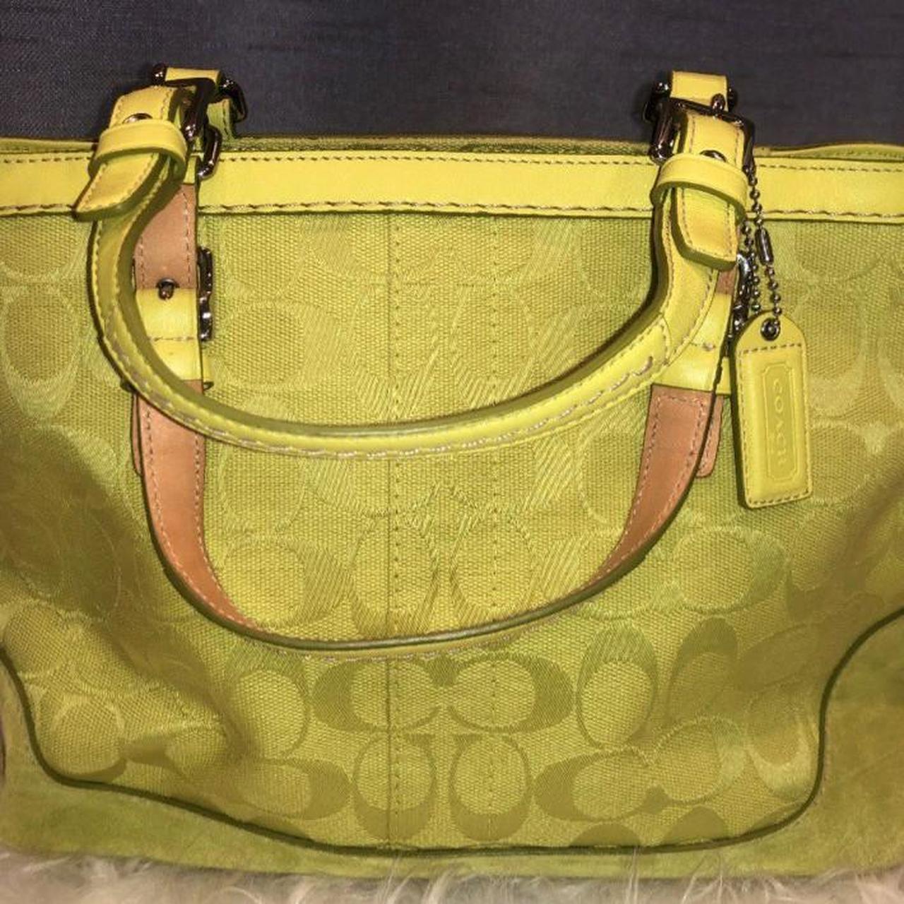 Lime Green Coach Shoulder Bag Super easy to wear, - Depop