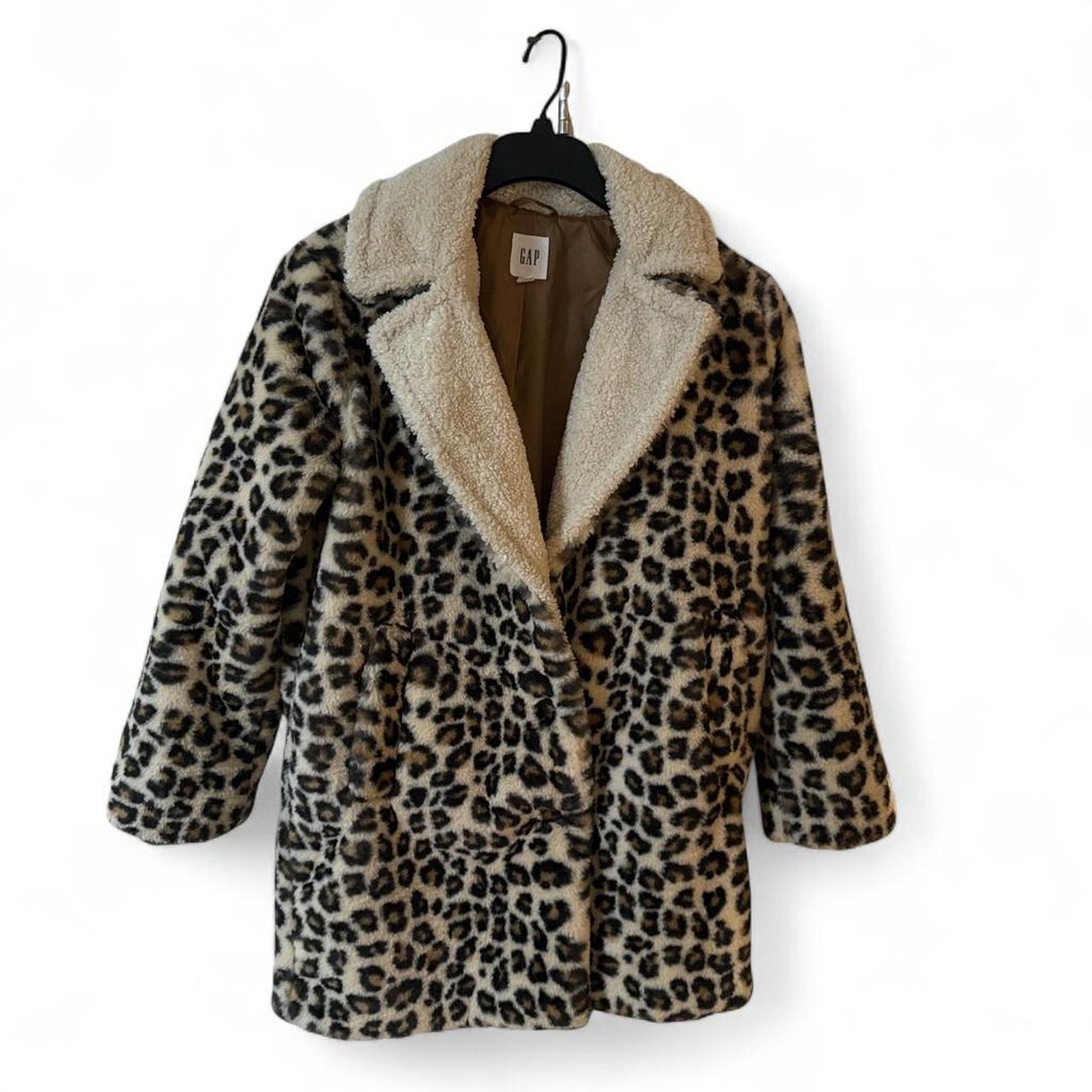 Gap Women's Coat - Multi/Brown - S – Gap leopard … - image 1