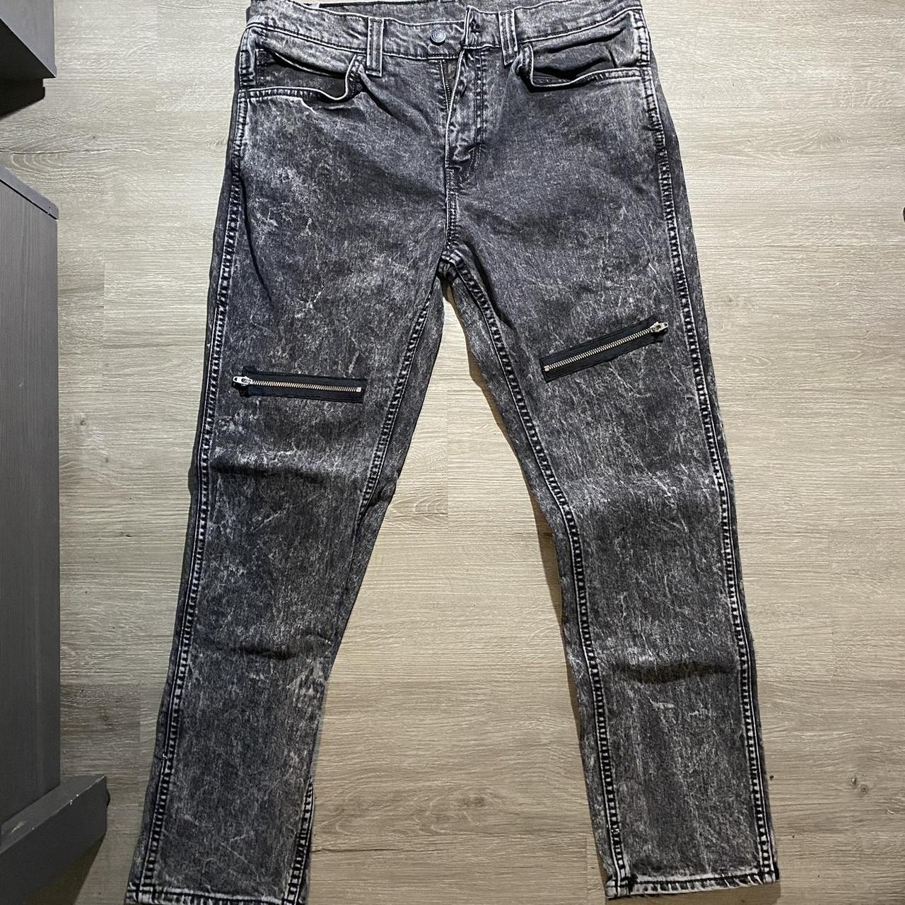Men's Punk black zipper skinny jeans Zippers have - Depop