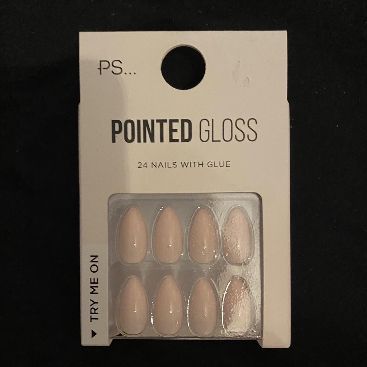 PS Primark Pink Pointed Gloss Nails 24 Nails With Depop