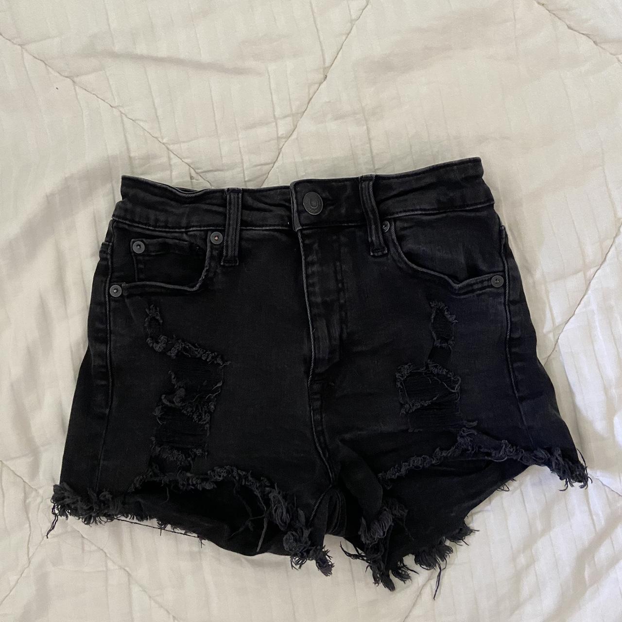 Aeropostale Women's Black Shorts | Depop