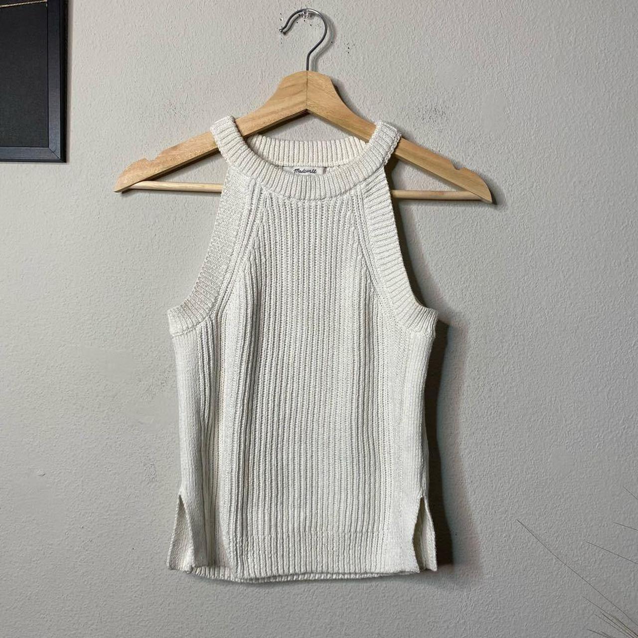 Madewell Valley ribbed sweater tank with a sleek... - Depop