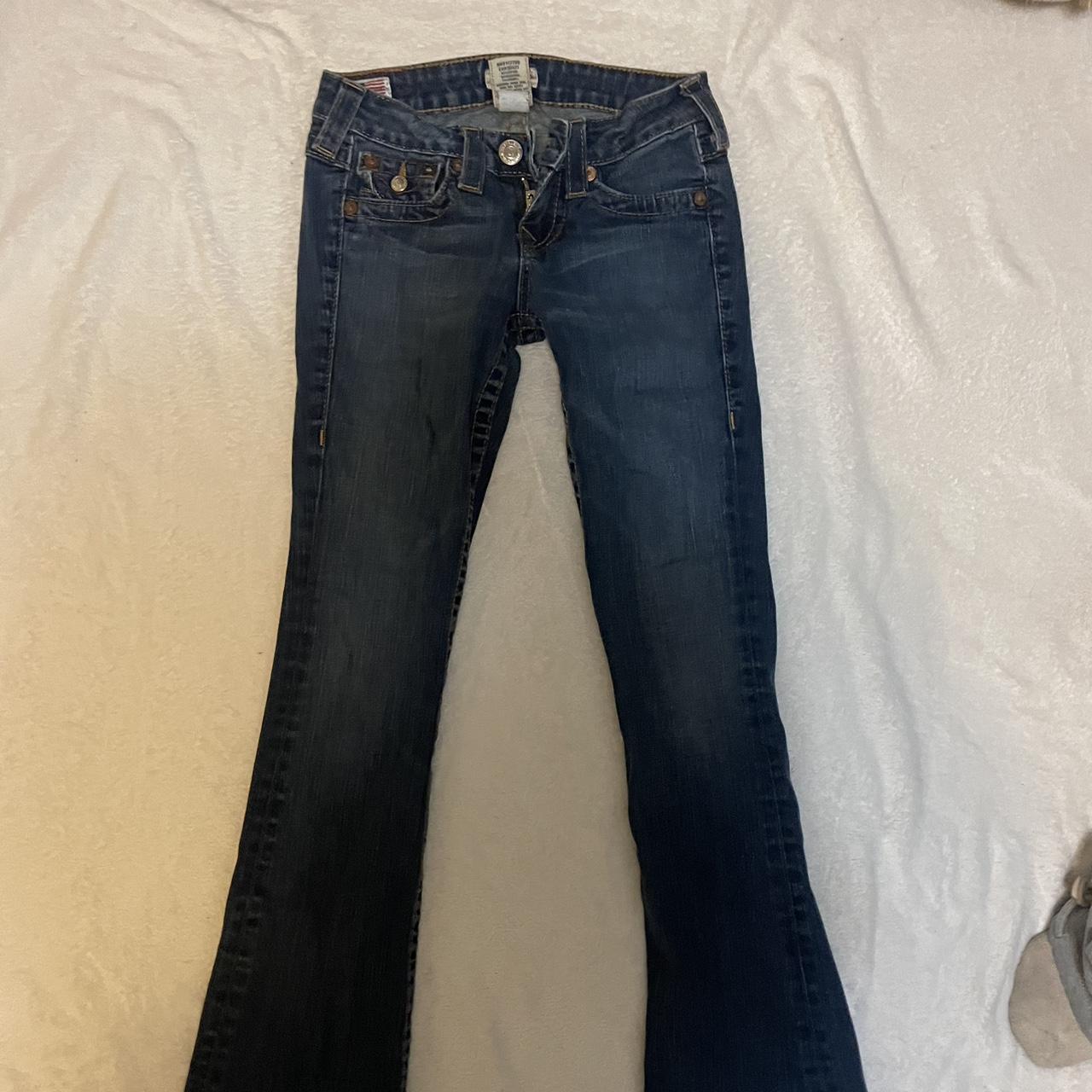 True religion jeans -size 25/26 waist (i can't tell... - Depop