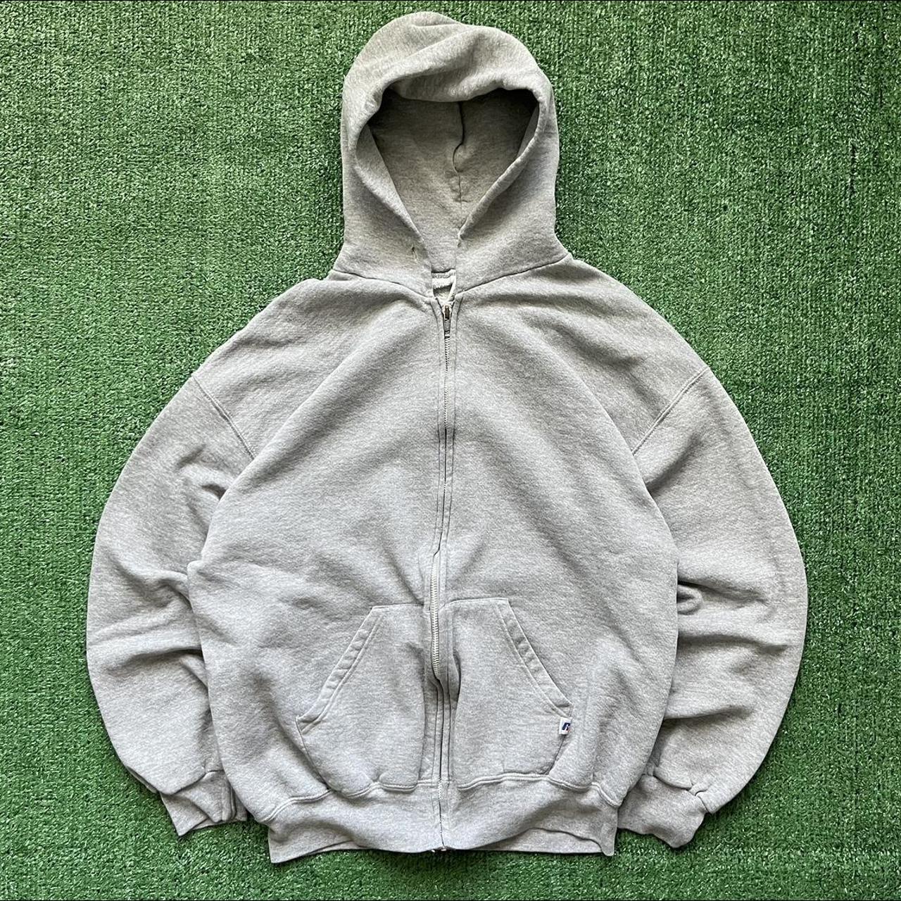 Vintage Russell Athletic zipup hoodie Pit to pit... Depop