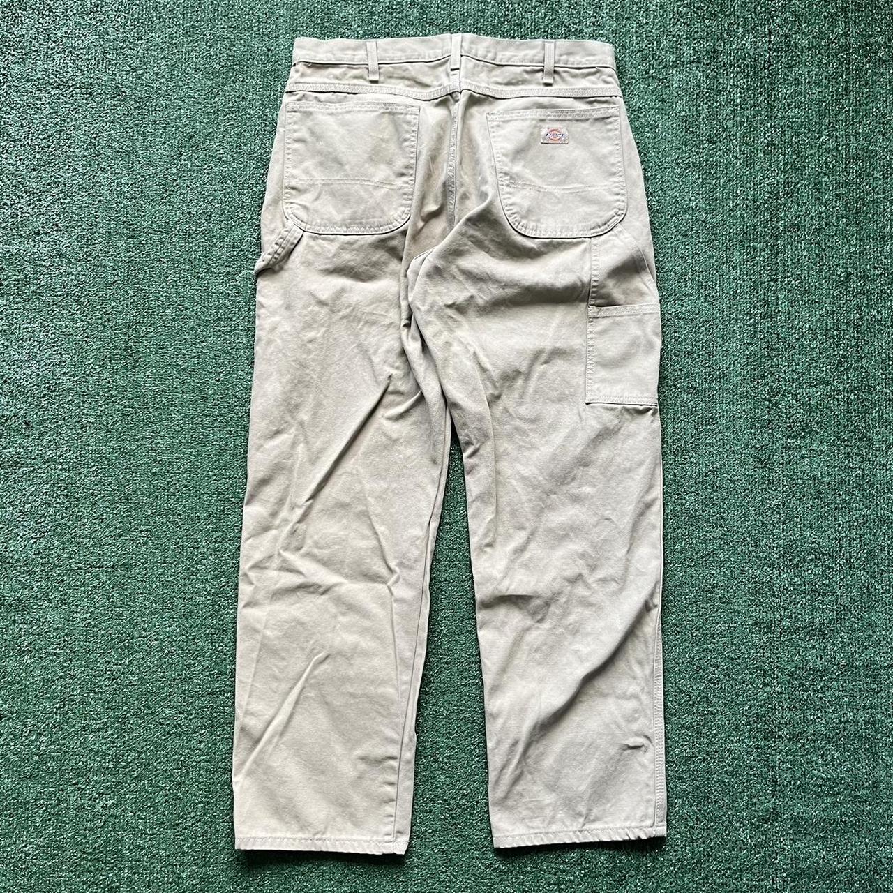 Cream Dickies carpenter pants Waist: 36” Inseam:... - Depop