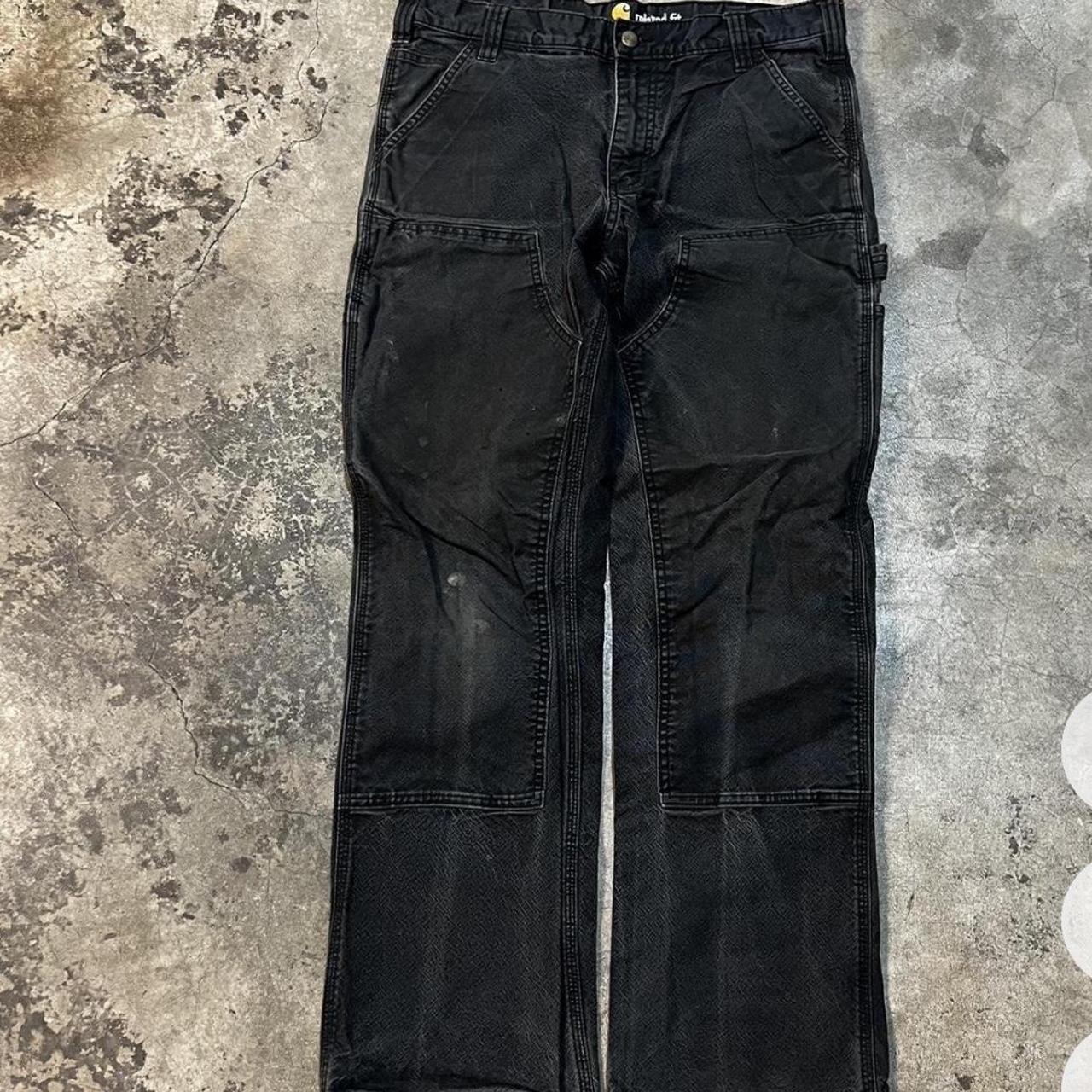 Carhartt Men's Black Jeans Depop
