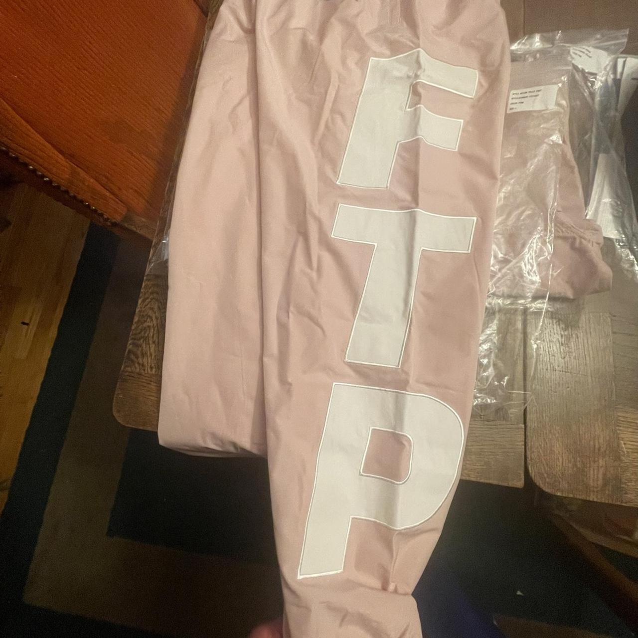 FTP VERTICAL LOGO, PINK TRACK PANTS , SIZE LARGE