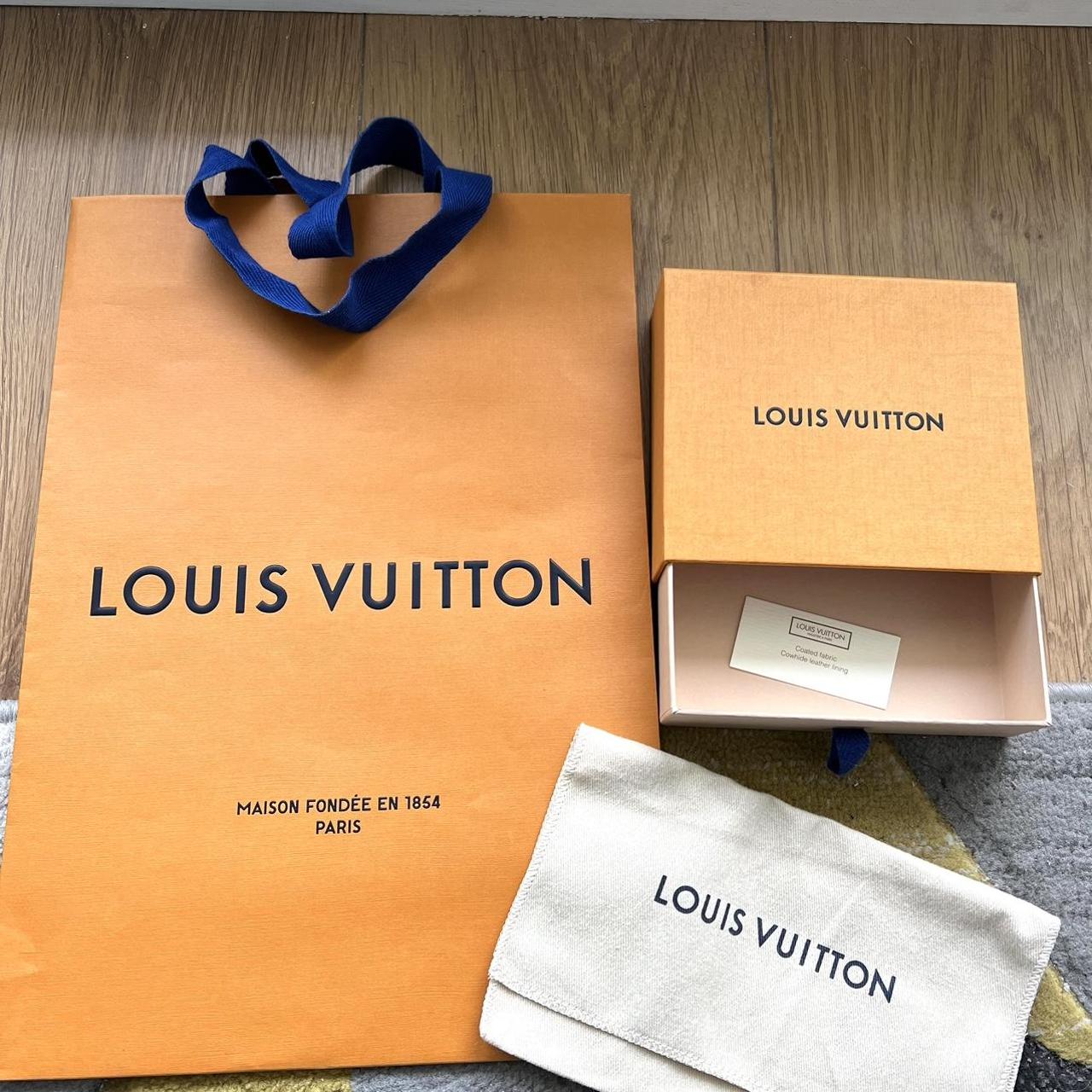 Louis Vuitton Maison Fondee En 1854 Paris Empty Brown Gift Bag & Envelope  (2003)