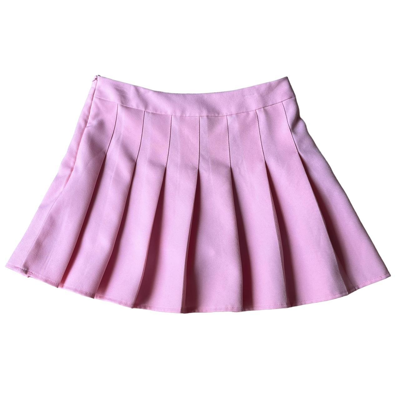 Light Pink Pleated Skort Skirt Size Large Brand is... - Depop