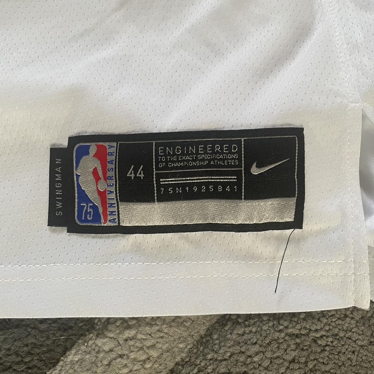 Michael Jordan white bulls jersey 75th nba... - Depop