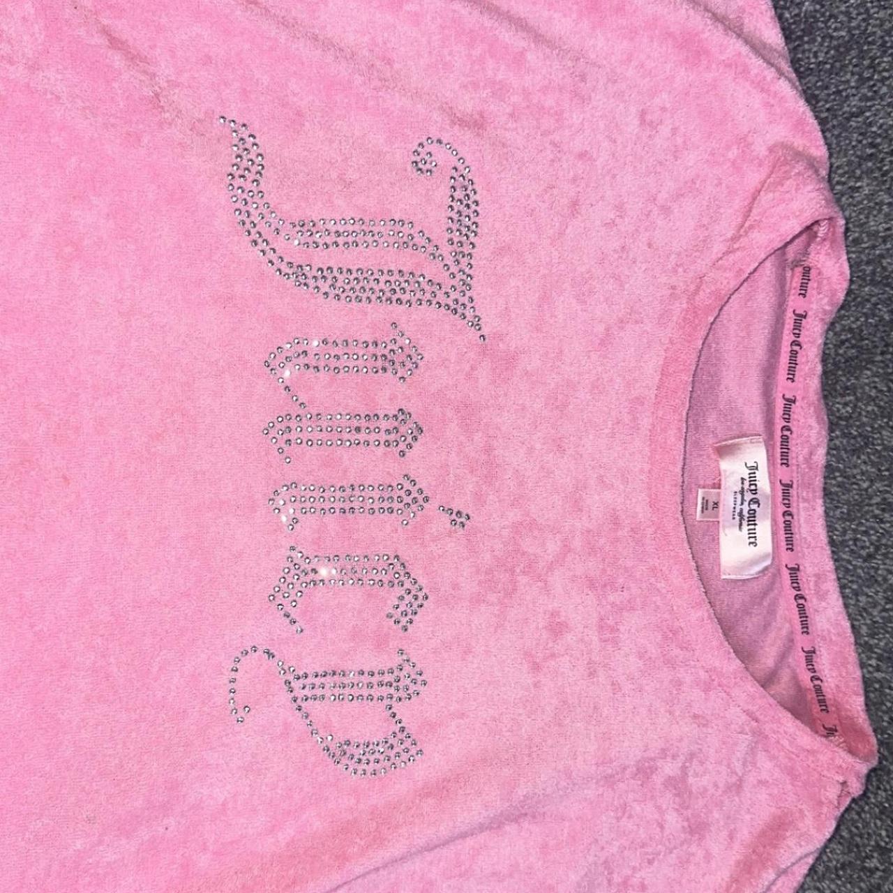 Juicy Couture Women's Pink Crop-top | Depop