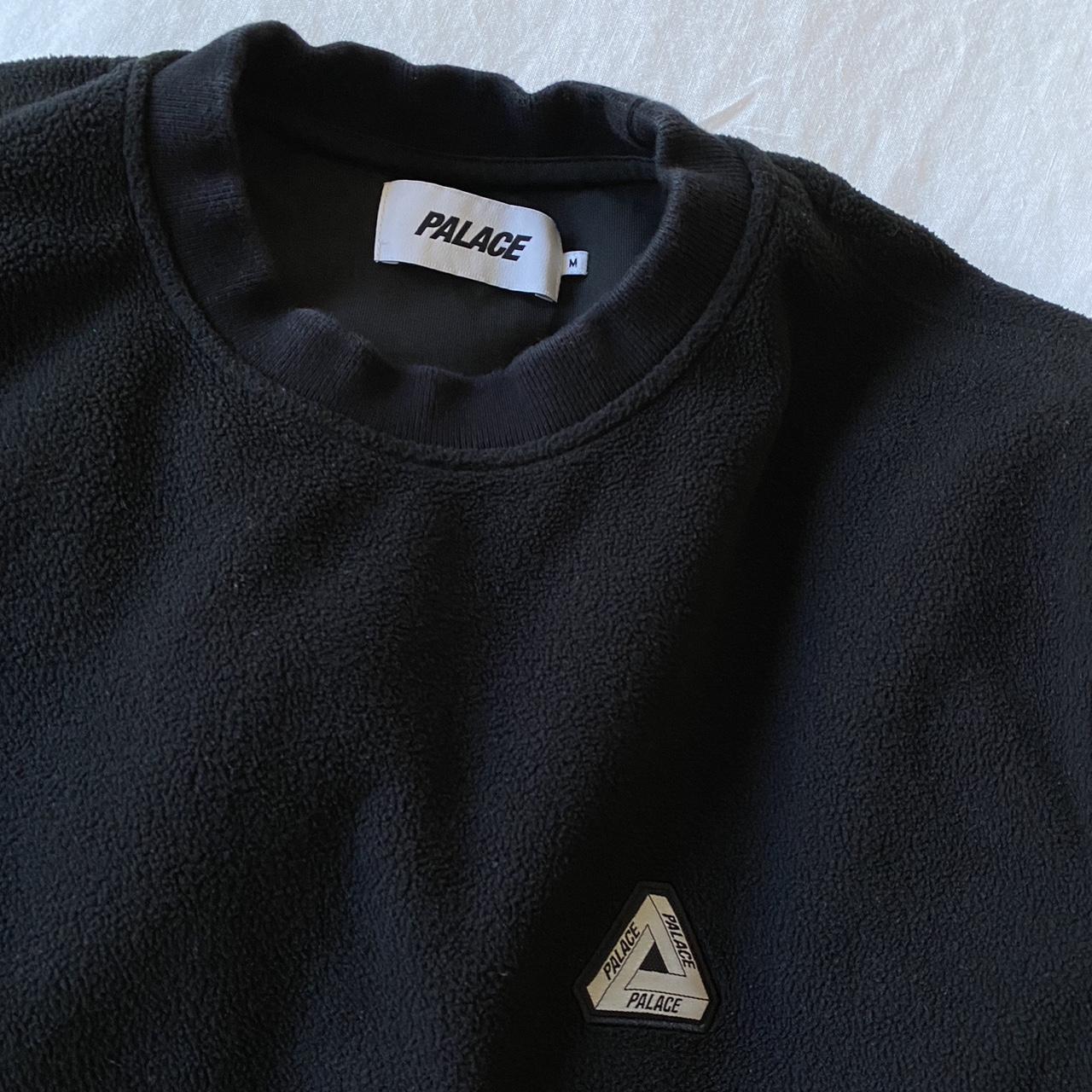 Palace Skateboards Black Polar Tech Fleece Crewneck Depop