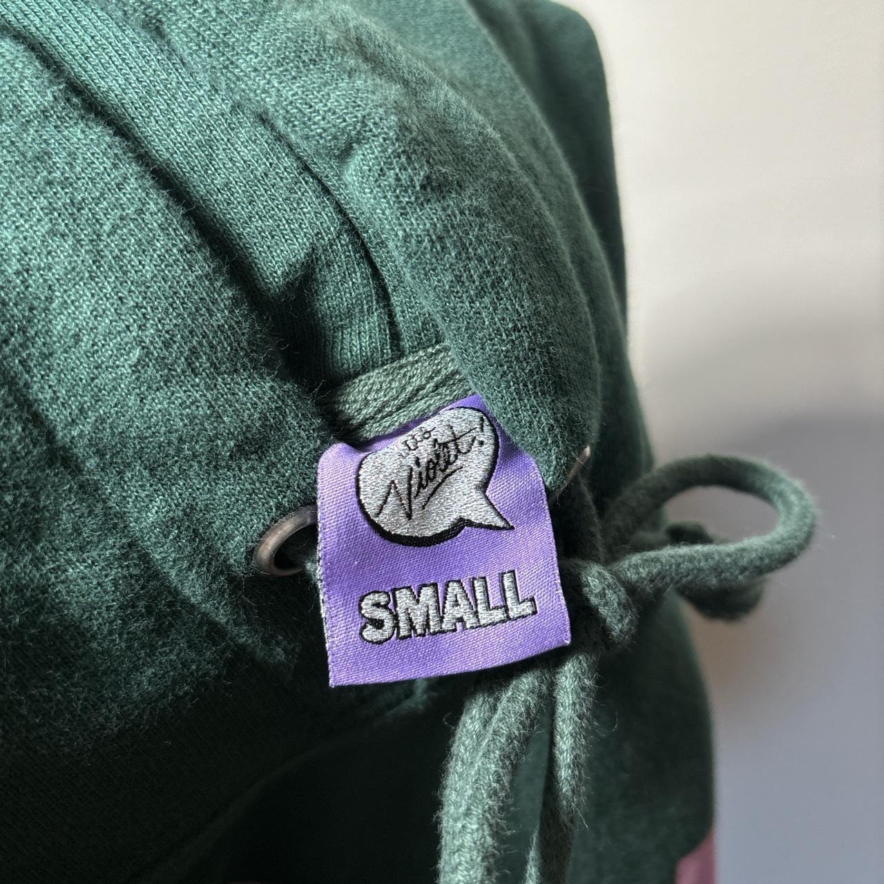 Supreme green and online purple hoodie