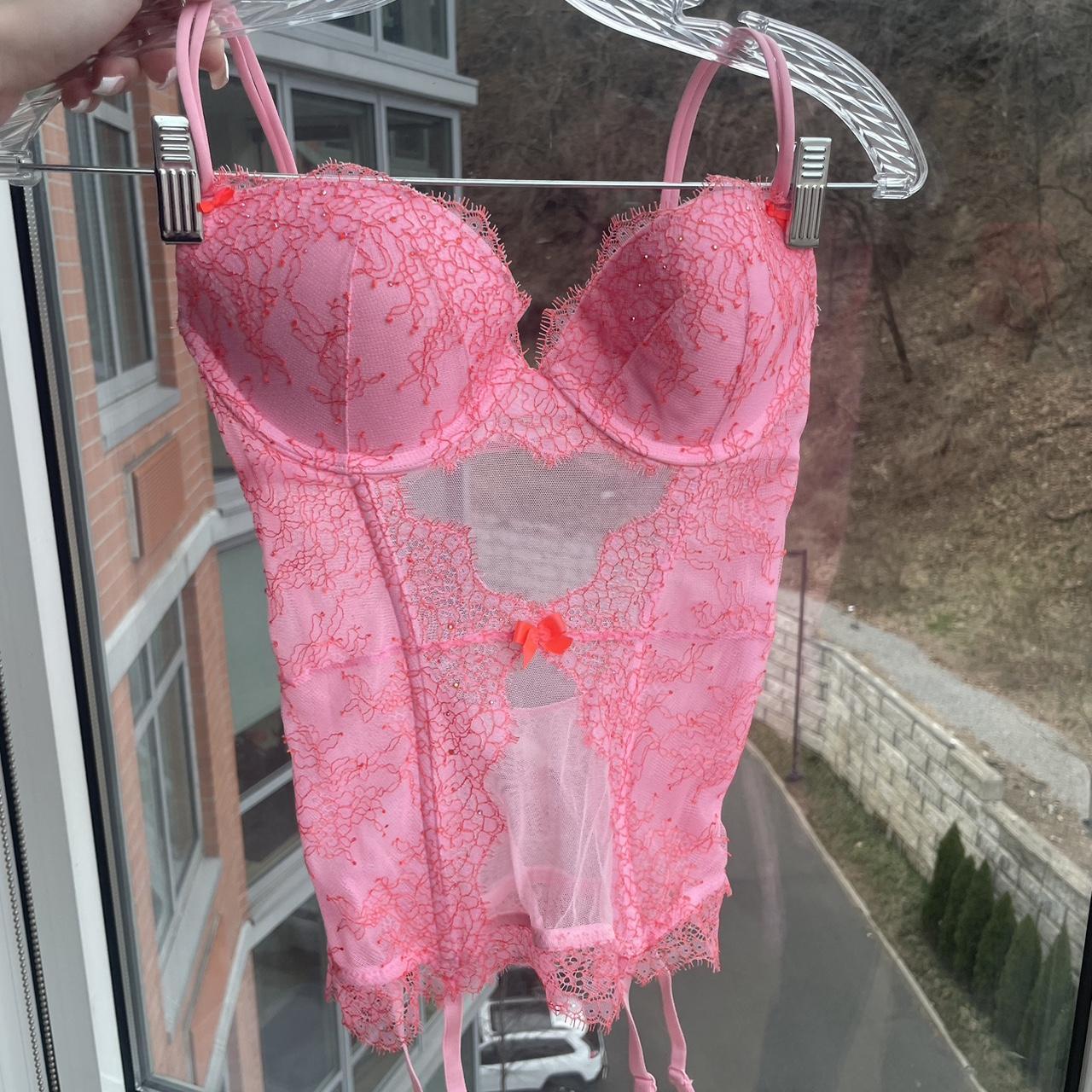 Pink Victoria's Secret corset/ bustier! Super sexy - Depop