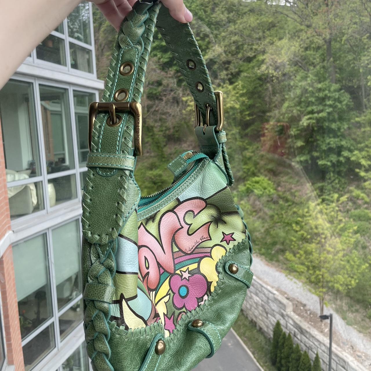 Gorgeous Isabella Fiore green 'love' shoulder bag! | Depop