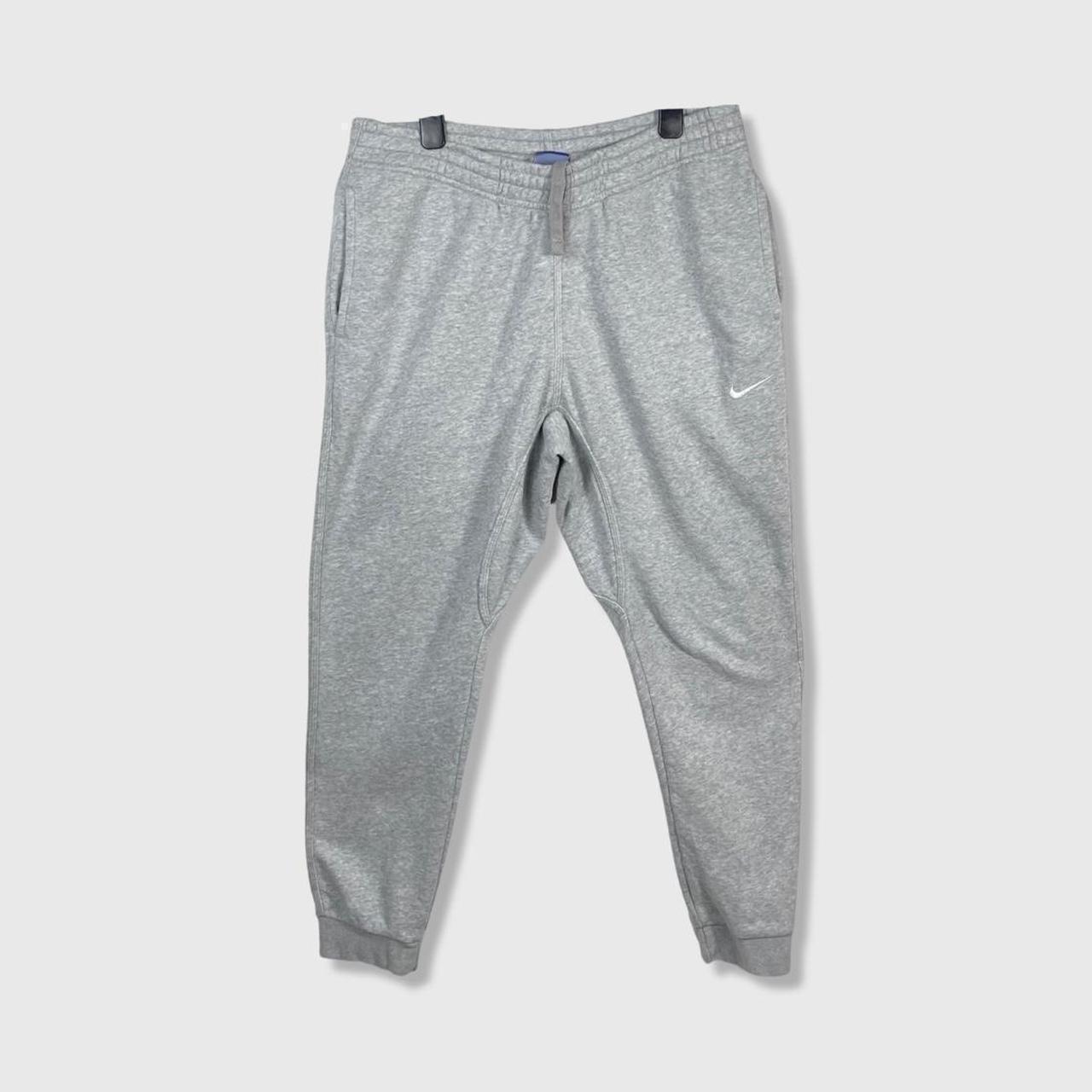 Grey nike joggers white tick sale