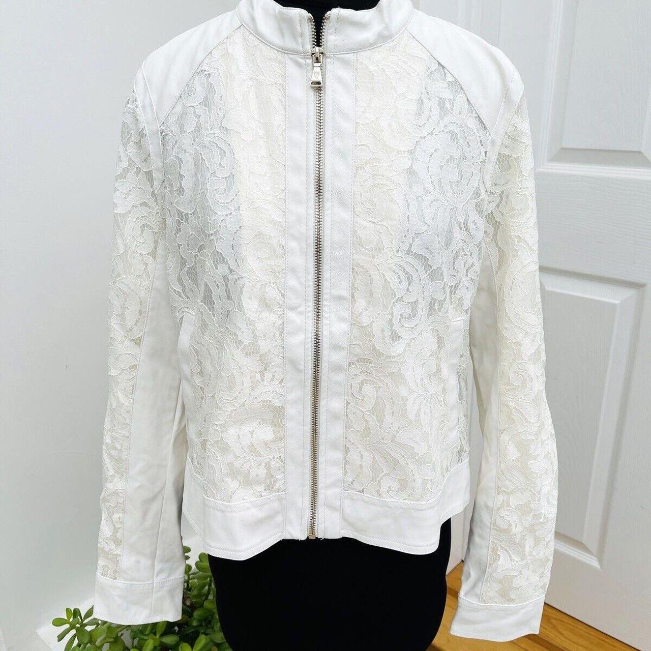 Guess Women's White Jacket Depop