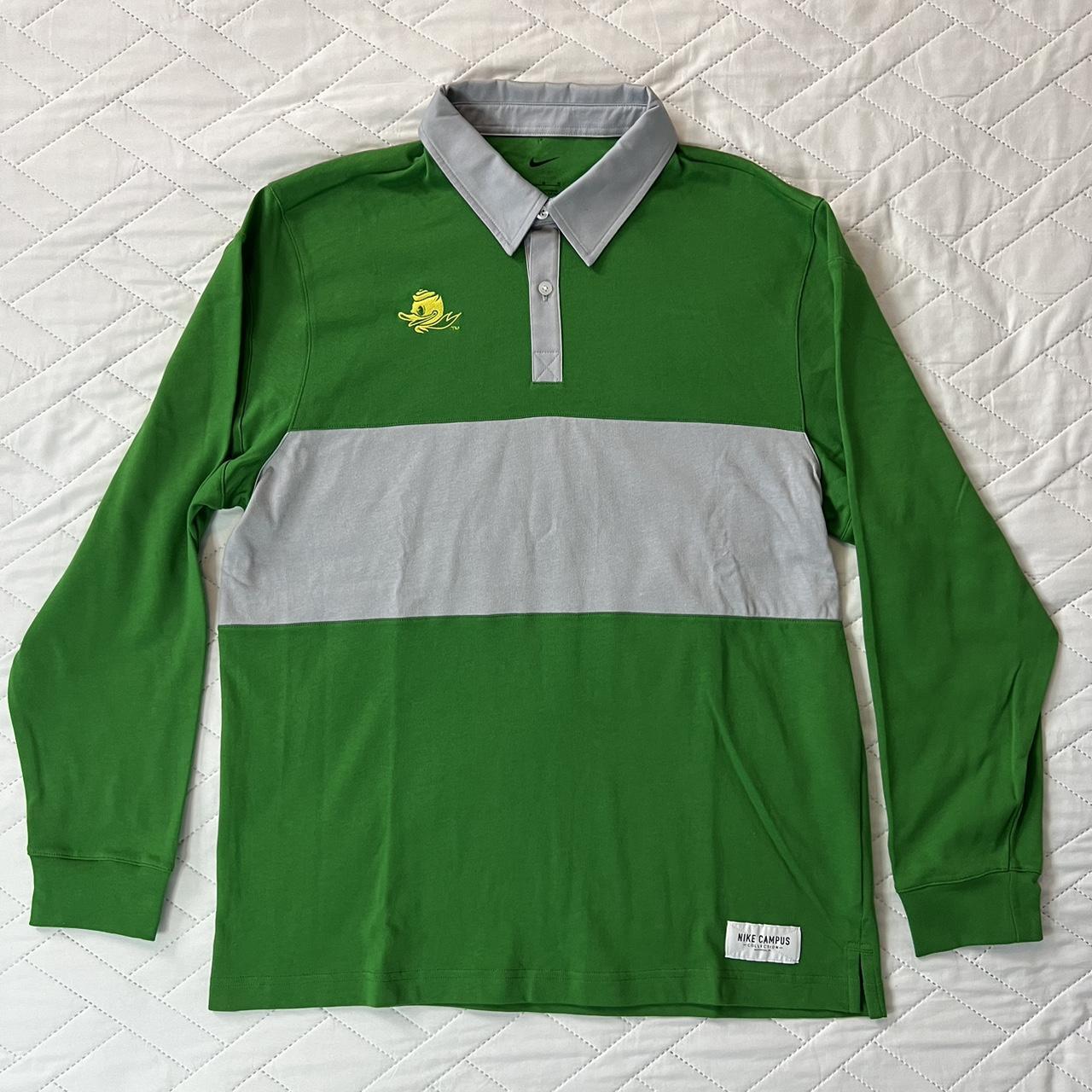 Nike Men's Green and Grey Polo-shirts