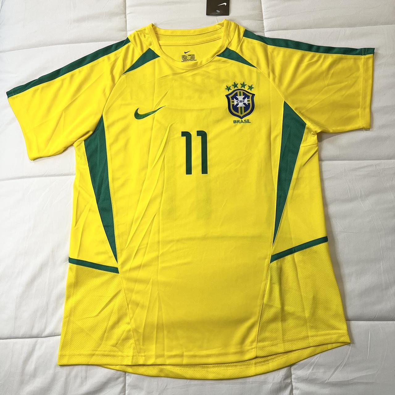 Retro Brazil 2002 Home Jersey 🔥 Ronaldinho 💥 World... - Depop