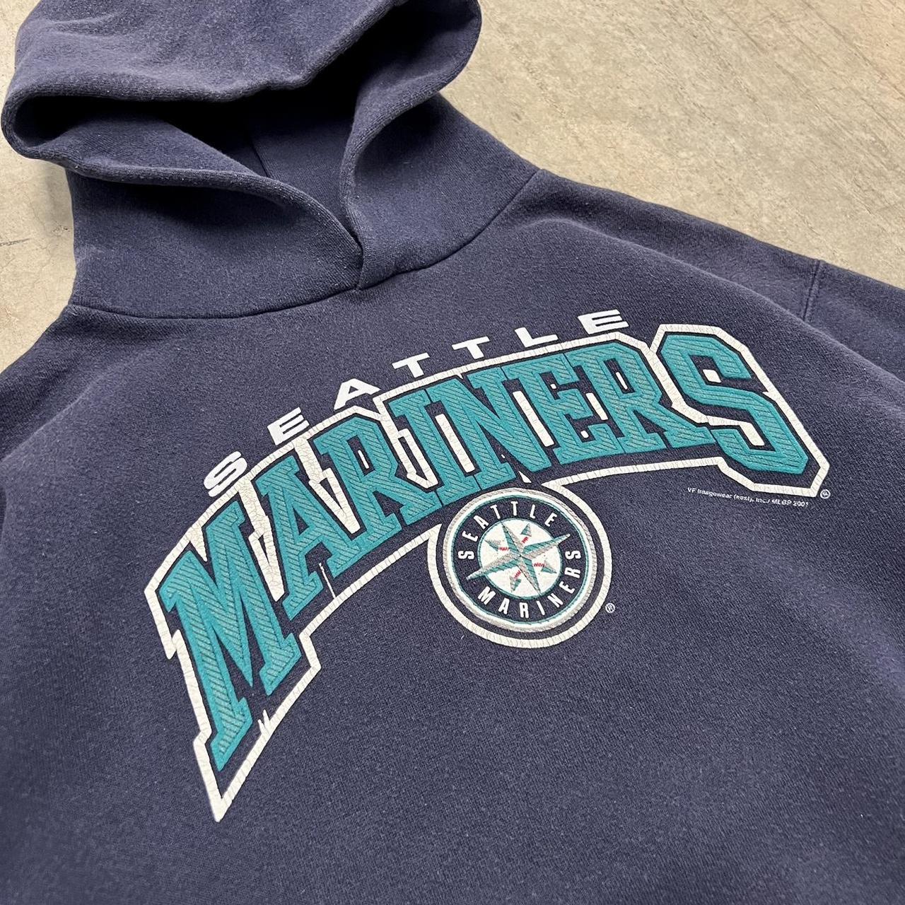 Vintage y2k Seattle Mariners logo hoodie... - Depop