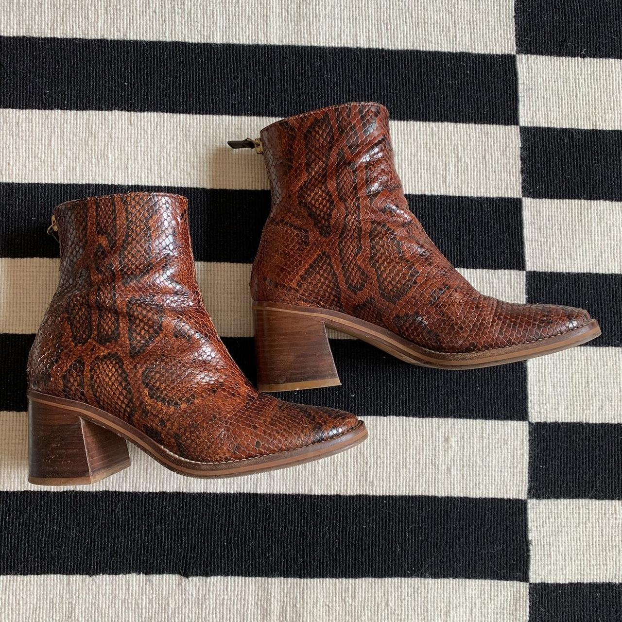 miista snakeskin boots