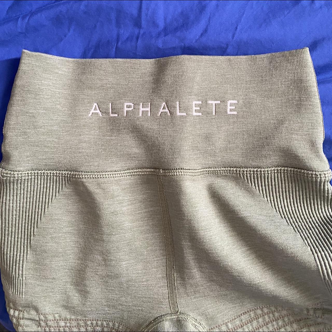 Alphalete green sage gym workout leggings Size... Depop
