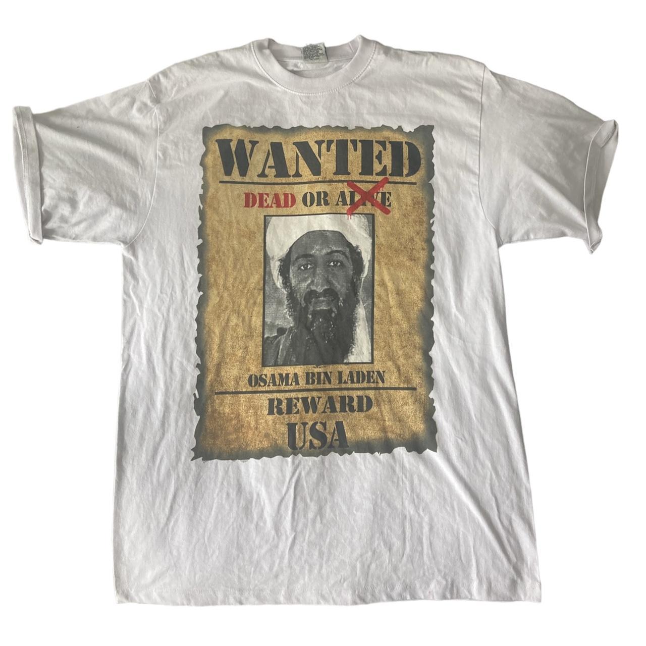 WANTED osama bin laden” vintage tshirt - Depop