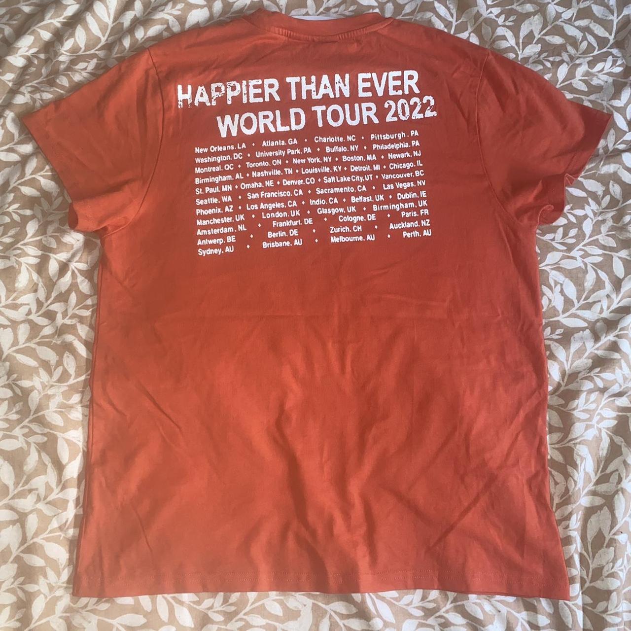 Billie Eilish Tour Merch 2022🧡 worn twice Depop