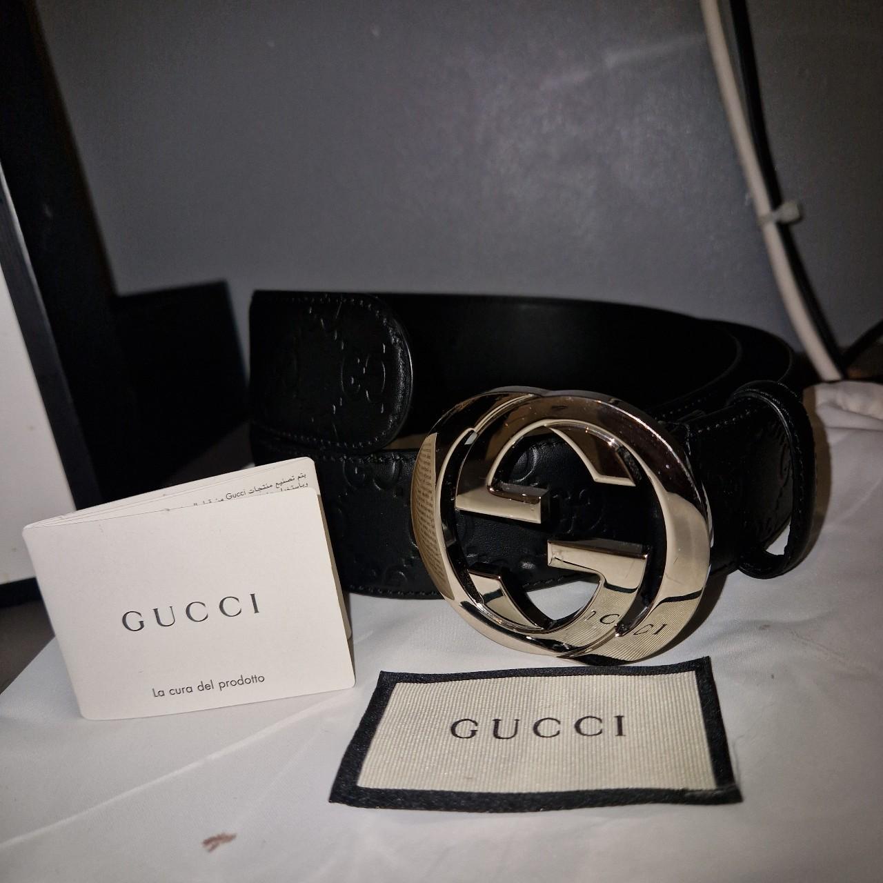 Authentic Gucci shops Leather Belt