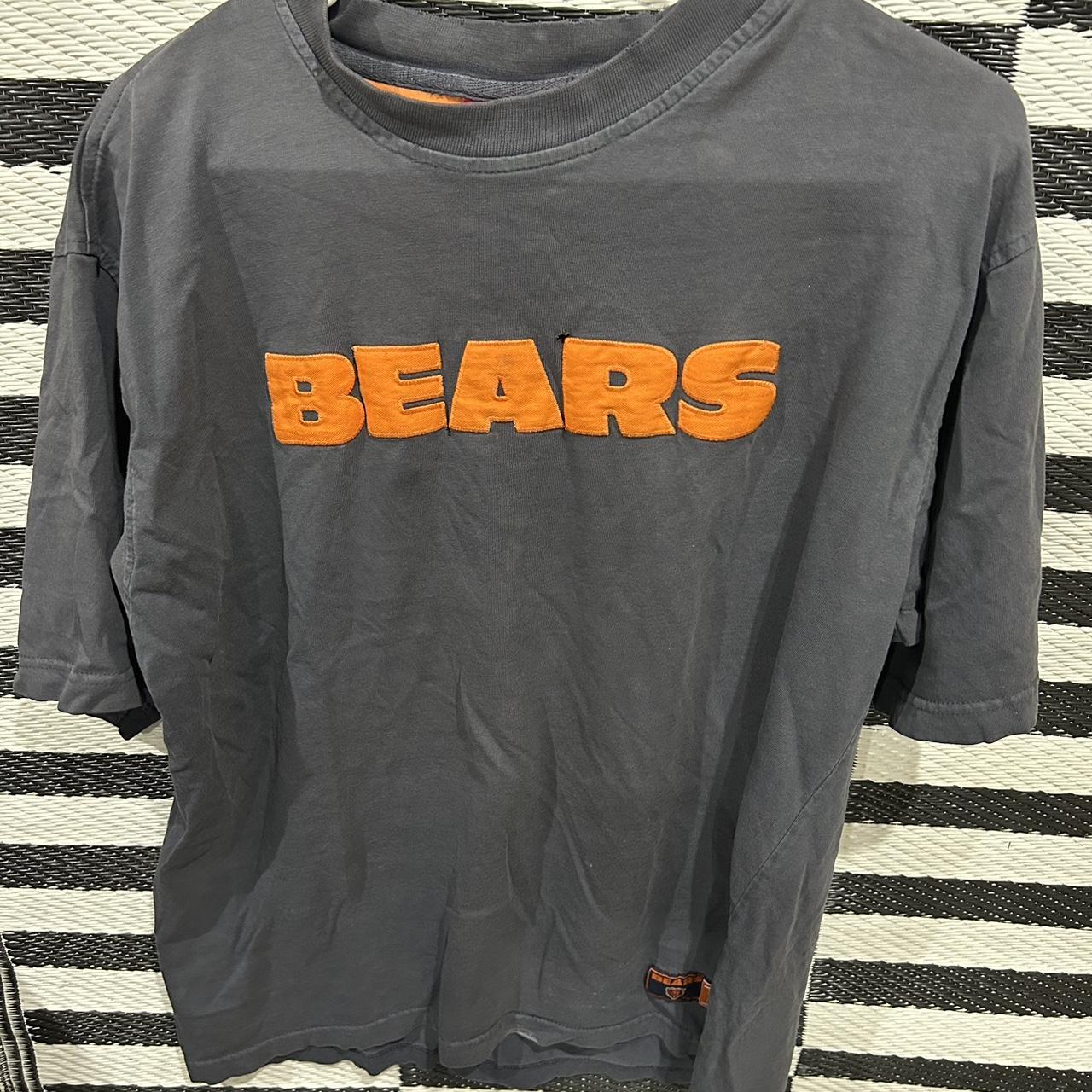 Vintage Bears Navy and orange T Shirt. NFL Football - Depop