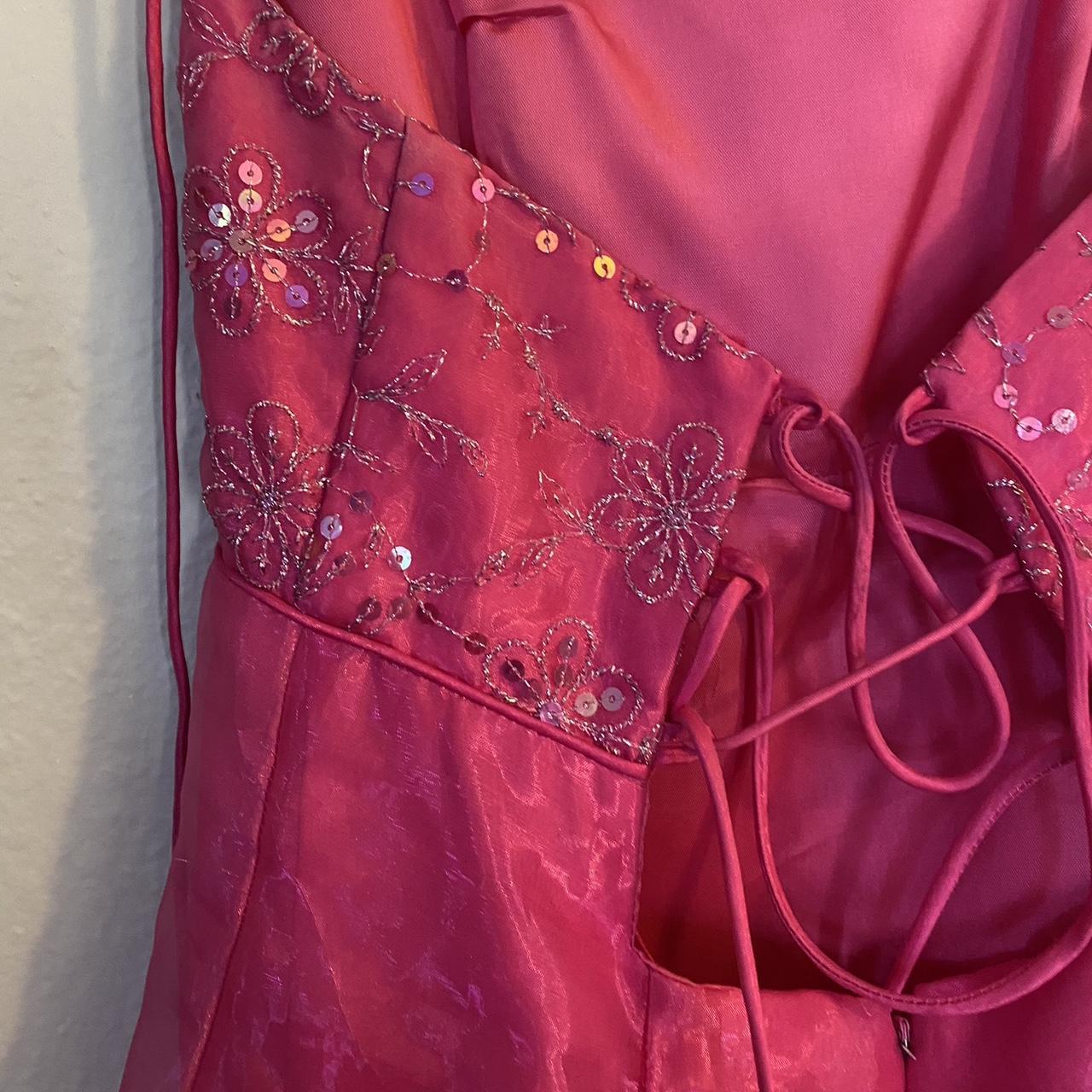 hot pink vintage 90s prom dress! 💓💓 corset back and... - Depop