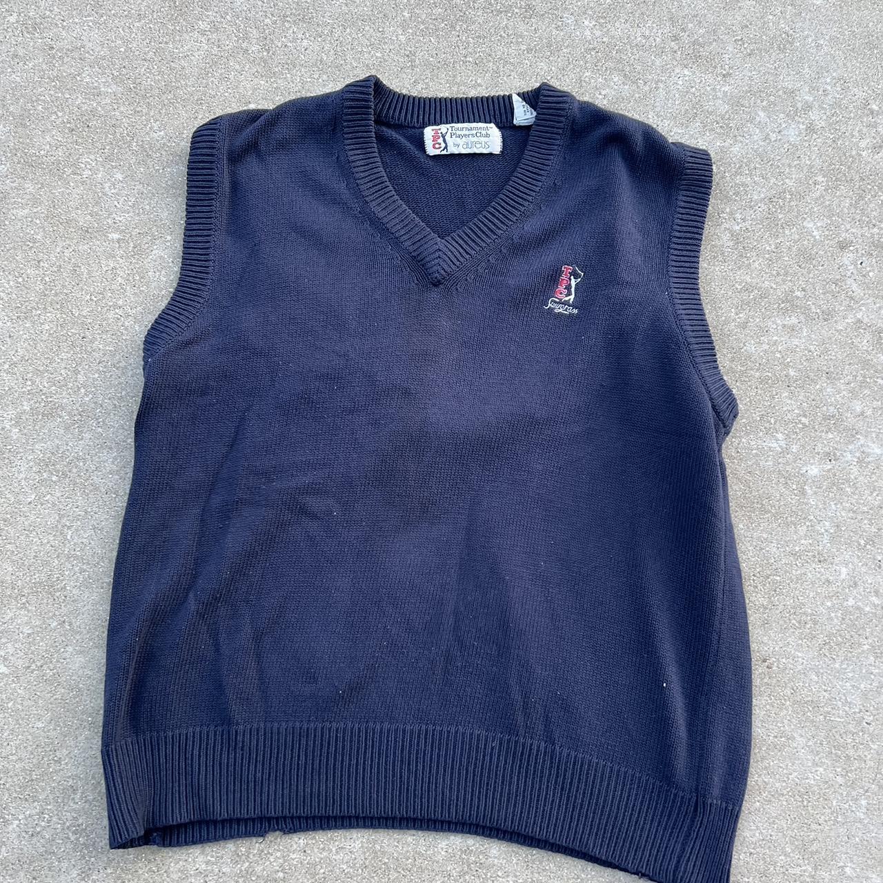 Vintage Tournament Players Club Sweater Vest Navy... - Depop