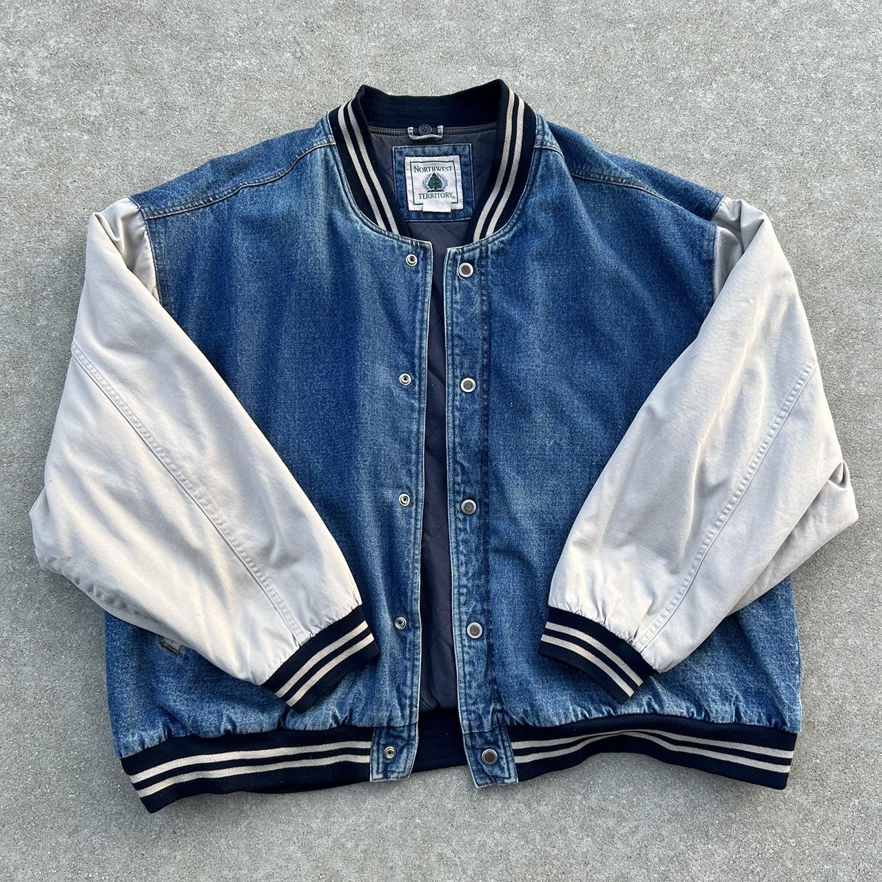 Vintage Jean jacket Oversized Thick material... - Depop