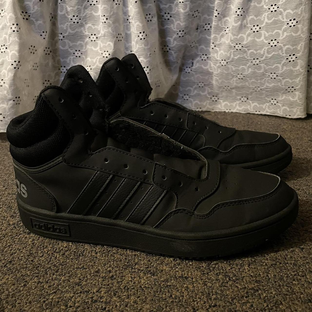 Adidas black mid tops online