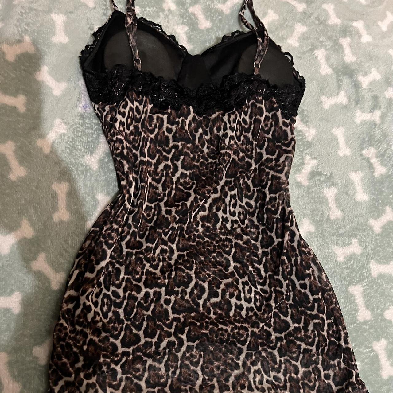 Leopard print gyaru bodice Large top ... - Depop