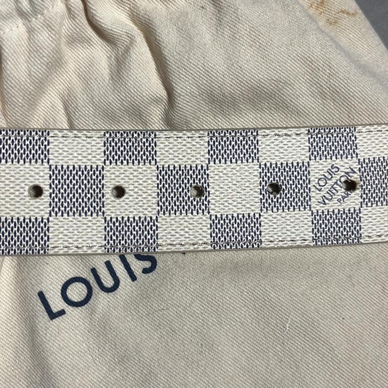 white louis vuitton belt, bought at a garage sale - Depop