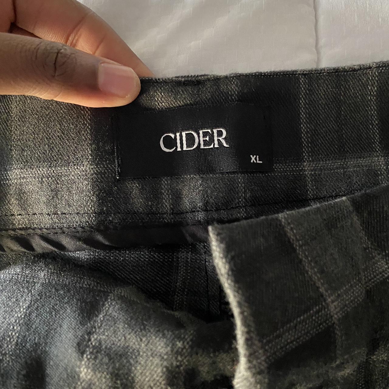 cider checkered gray and black wide legged pants... Depop