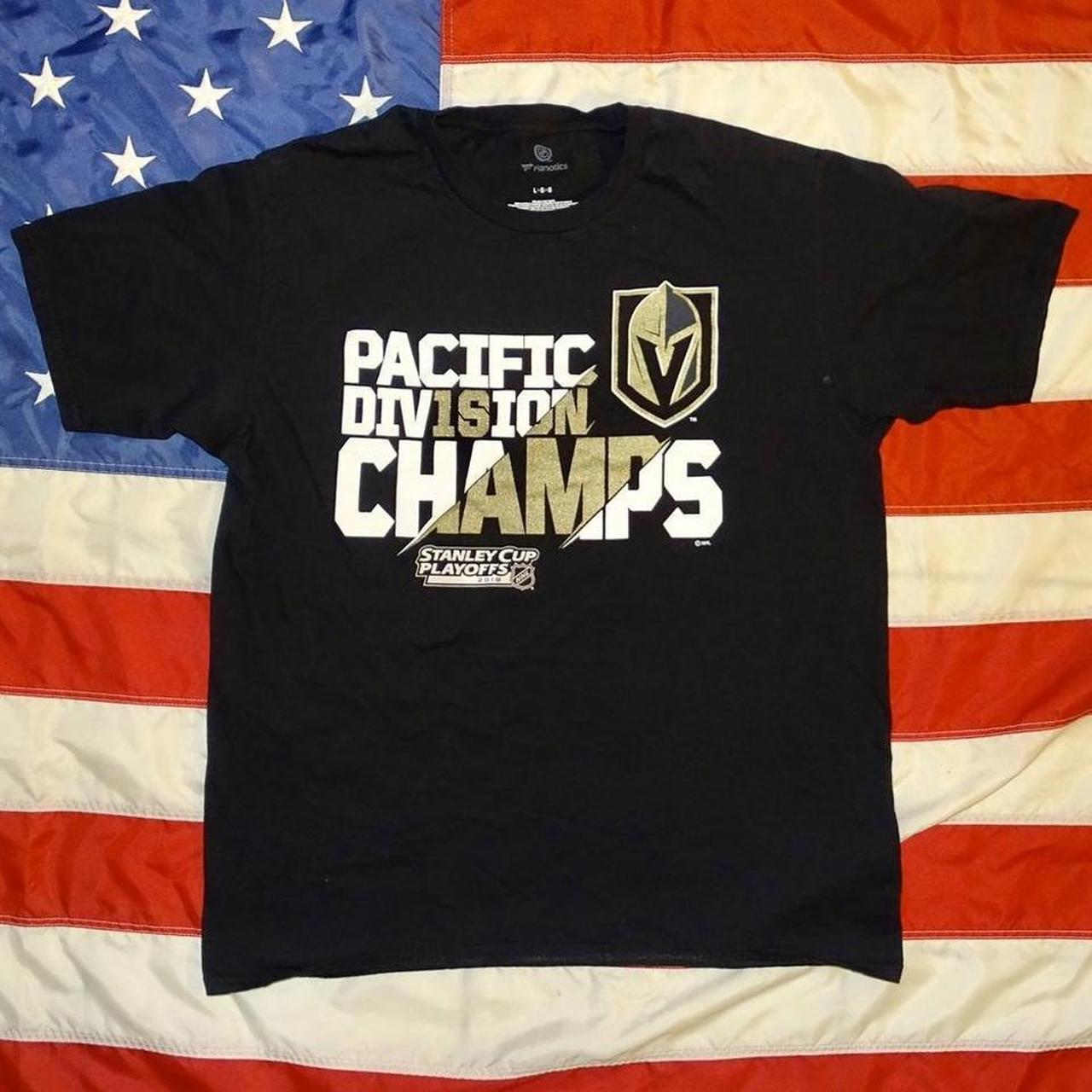 Fanatics Men's Black and Gold Tshirt Depop